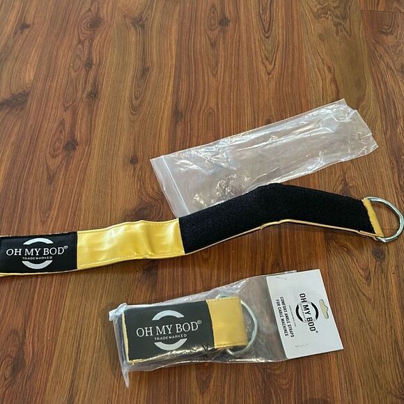NEW Oh My BOD Gym cuffs for cable leg exercises metallic gold one pair - Picture 3 of 3